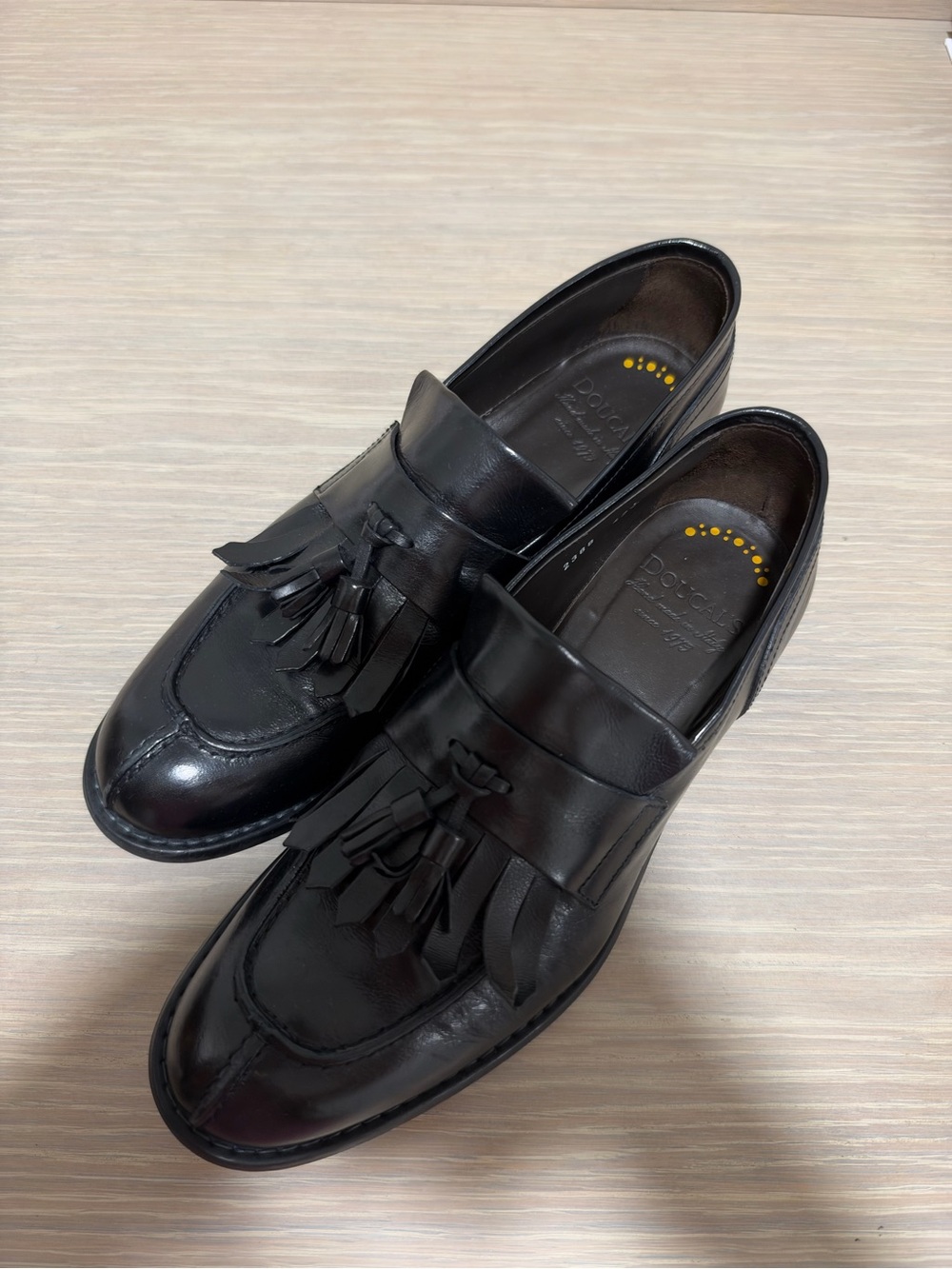 Doucal’s Leather Tassel Fringe Loafers – Size 42.5